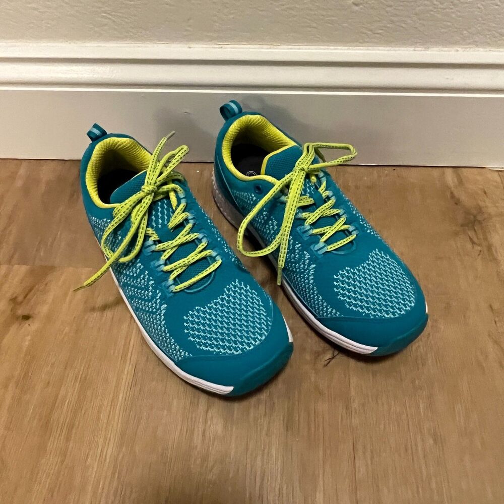 Orthofeet Coral Turquoise Sneakers Women 7.5 Wide D Orthopedic Walking Shoes EUC